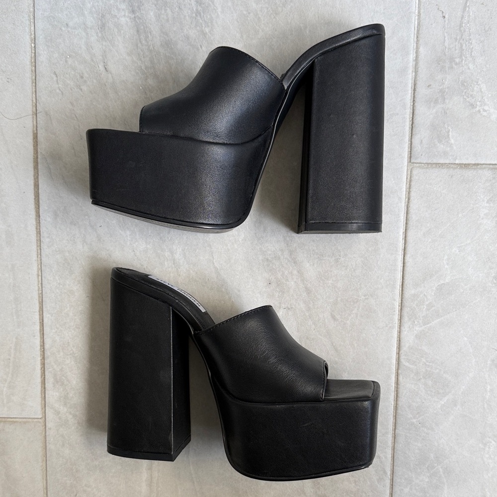 Steve Madden Black Platform Heels